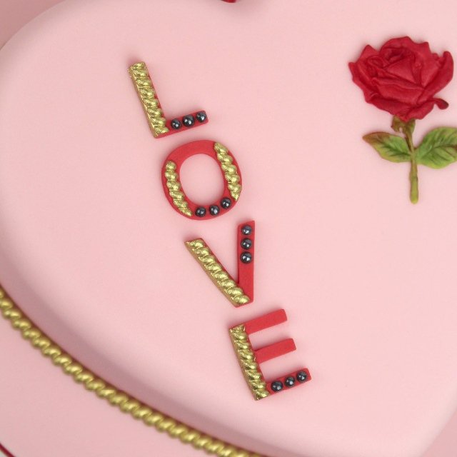 Silikonová formička na marcipán LOVE písmena